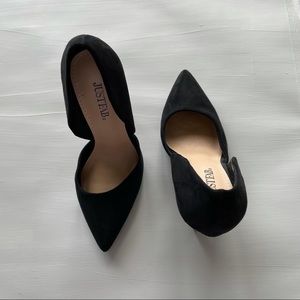 size 5.5 stilletos black suede